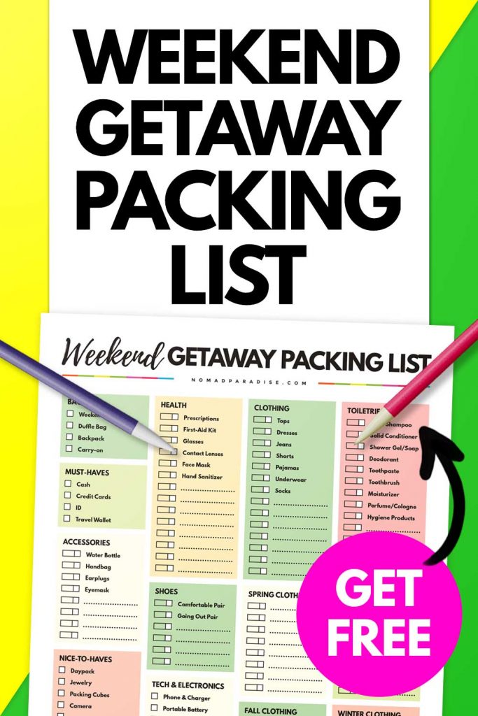 Weekend Getaway Packing List (Image)