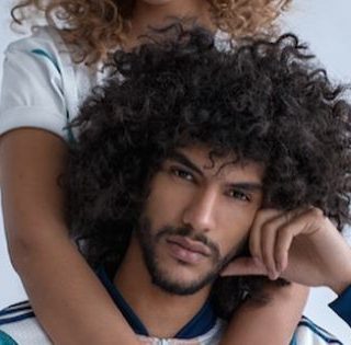 black men's long haircut
