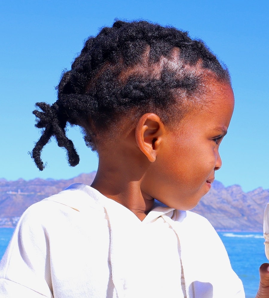braided dreads hairstyle for little boy