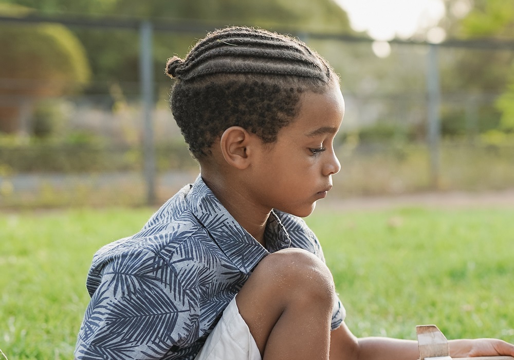 braided hairstyle for little boys