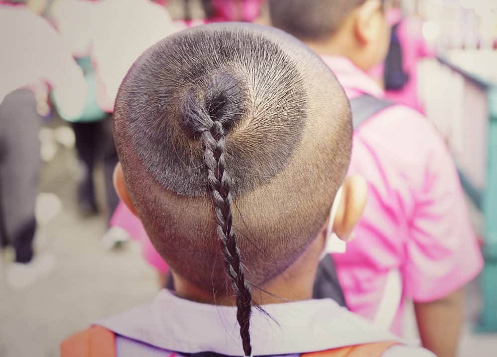 little boy's braided hairstyle