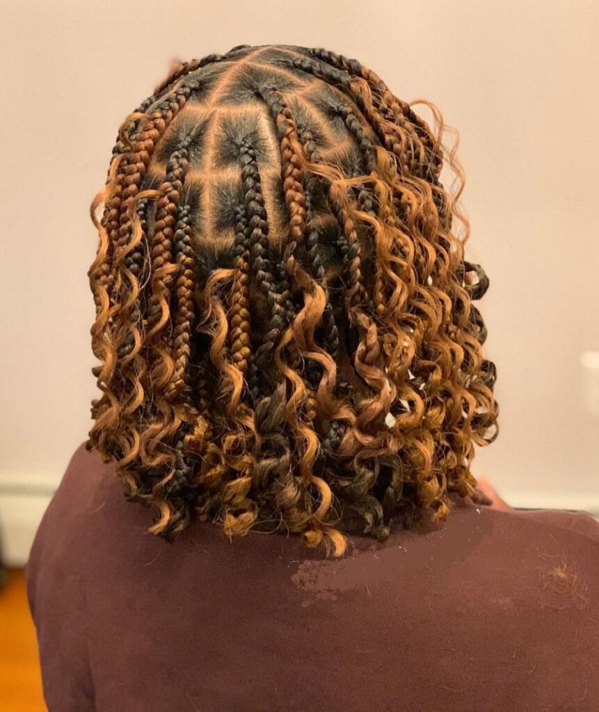curly crochet bob box braids