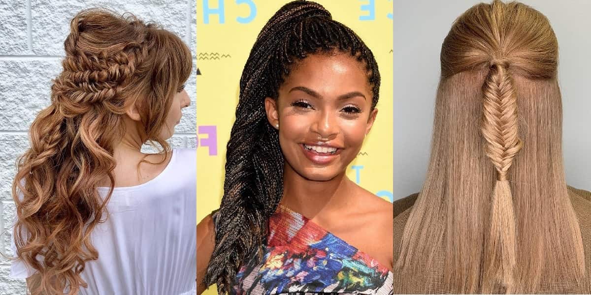 fishtail braided style for girls
