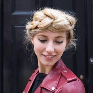 young girl halo braid hairstyle