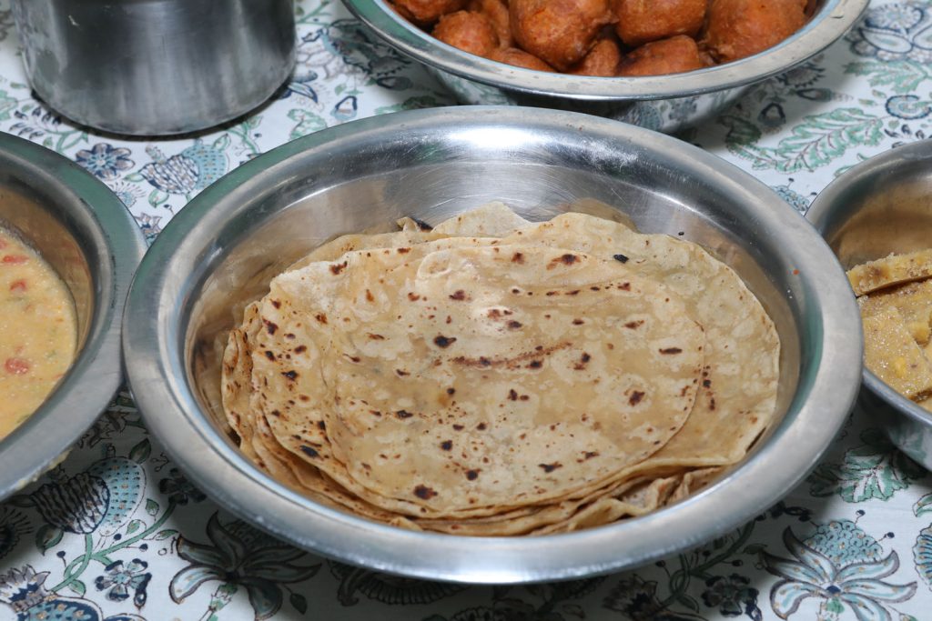 Chapathi in a bowl