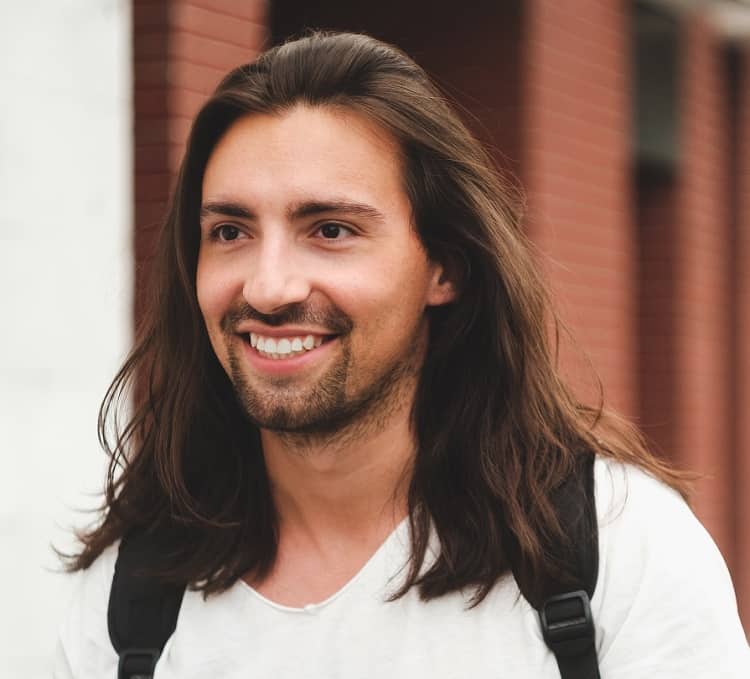 man with long hair