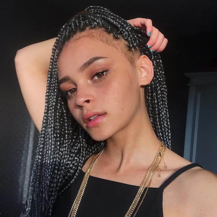 mixed girl with curly hair