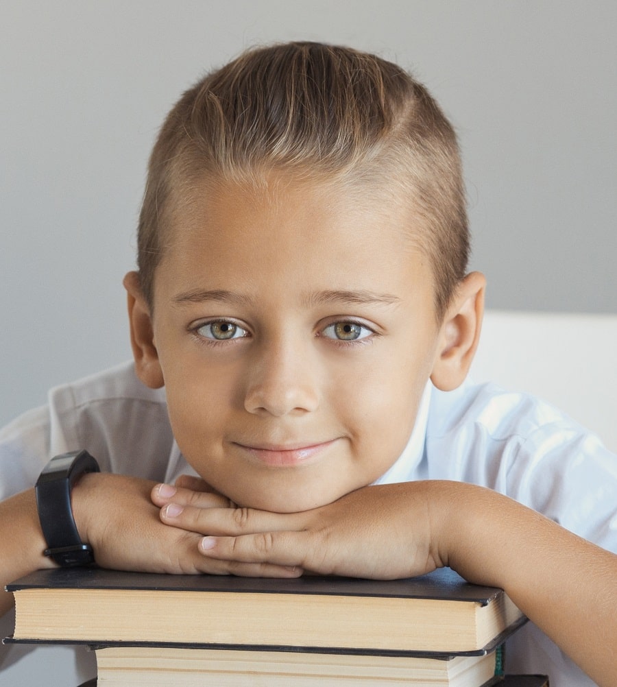 slick back hairstyle for 9 year old boy