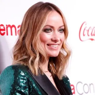 Actress Olivia Wild with Middle Part Thin Hair