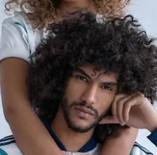 black men's long haircut