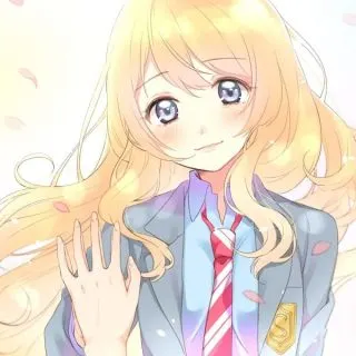 anime girl with blonde hair