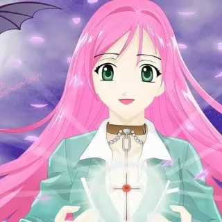 anime girl with pink hair