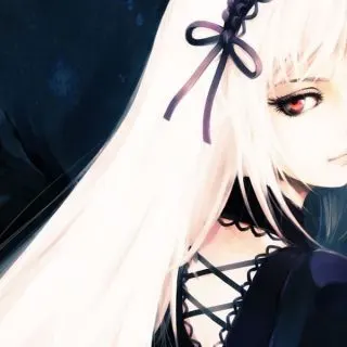 anime girl with white hair