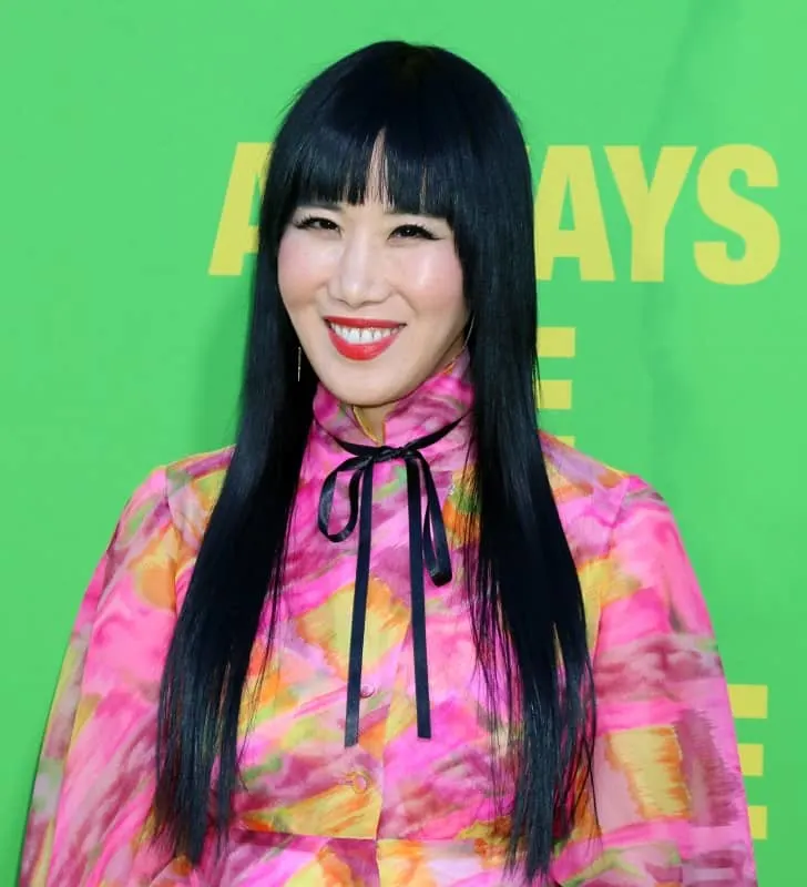 Asian curtain bangs
