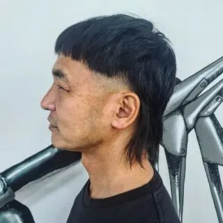 bowl cut mullet for men