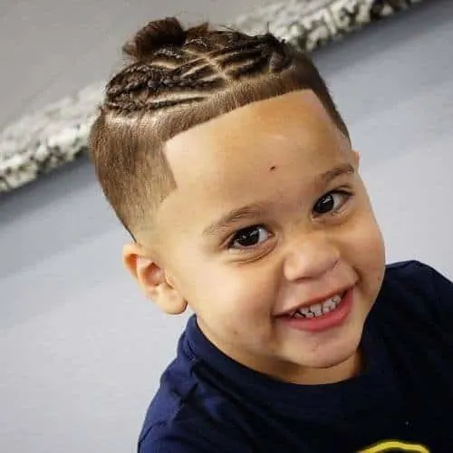braided bun for little boy