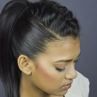 braided ponytail for black hair
