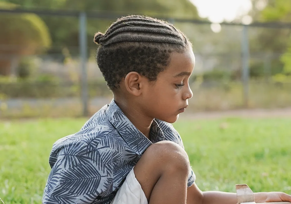 braided hairstyle for little boys