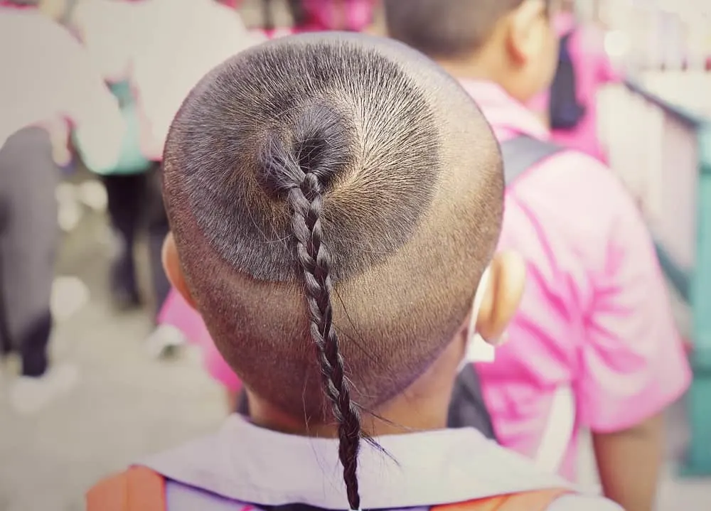little boy's braided hairstyle