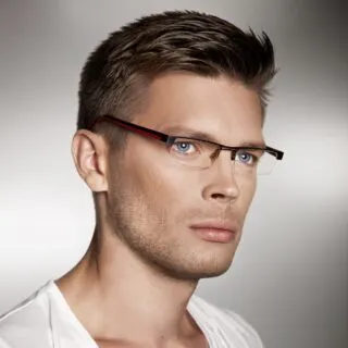 crew cut with glasses