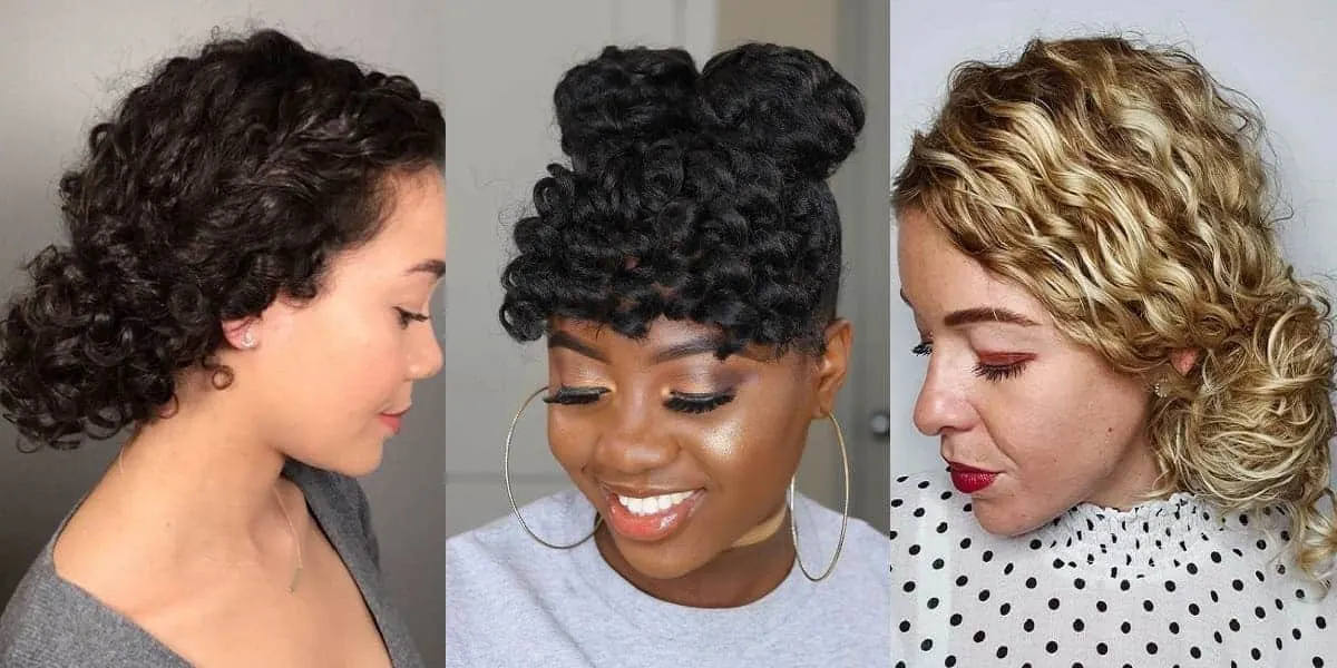 curly bun hairstyle