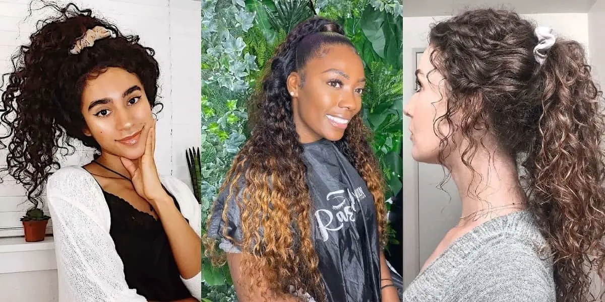 curly ponytail style
