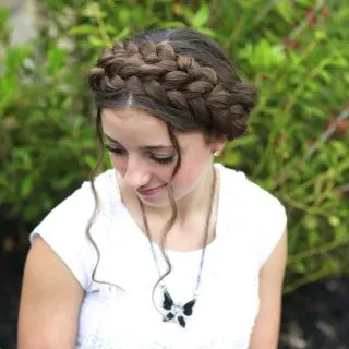 French Braid Bun hairstyle for women