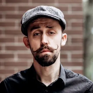 handlebar mustache with beard