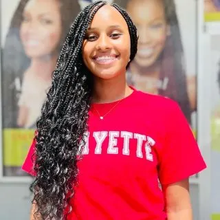 knotless braids with curly ends