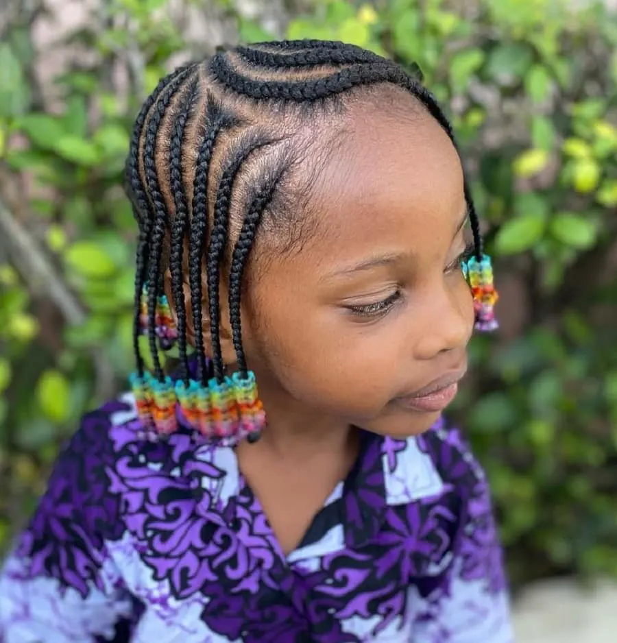 little boy cornrow braids with beads