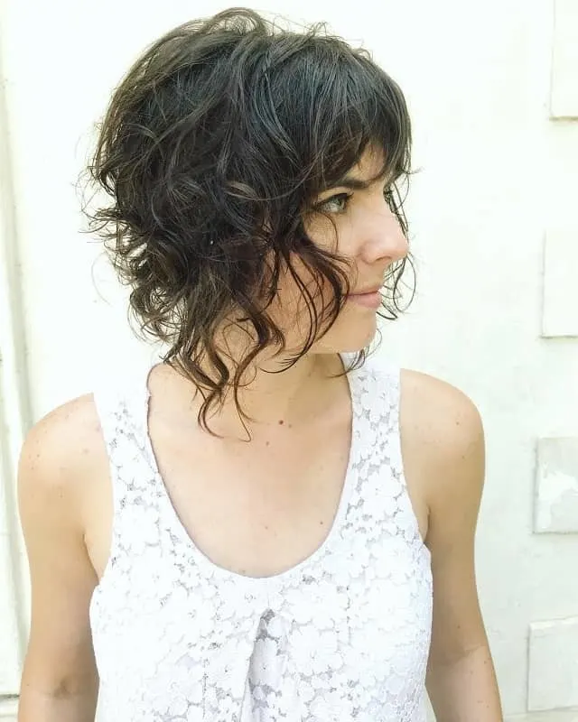 long front short back hair with bangs