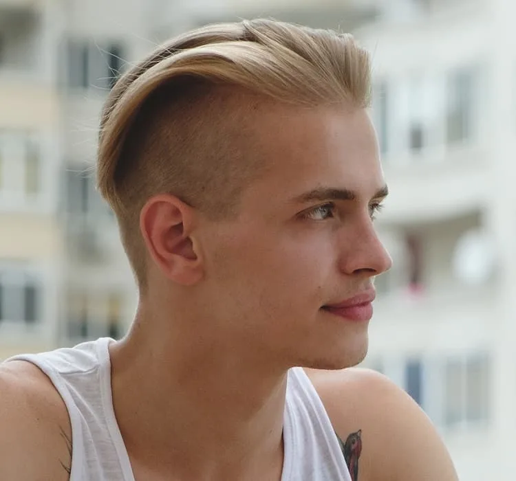 long on top short on side hair
