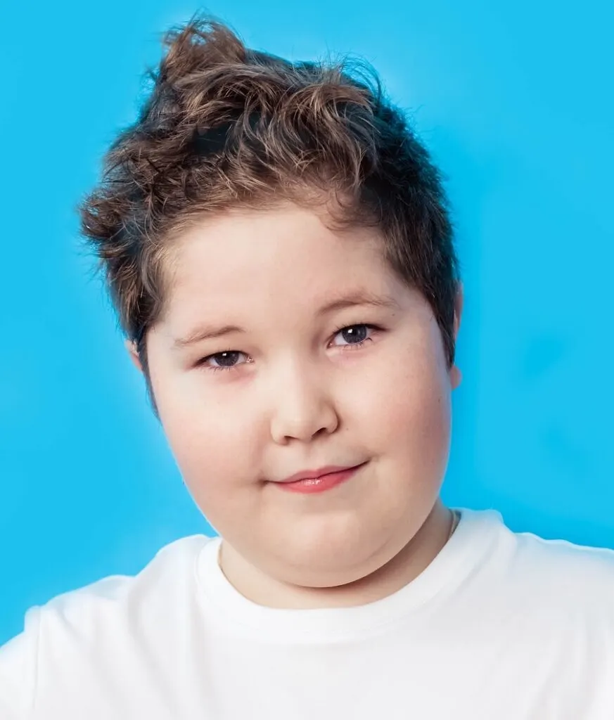 long top short haircut for boy with round face