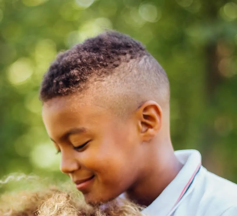 long top short sides haircut for black boys