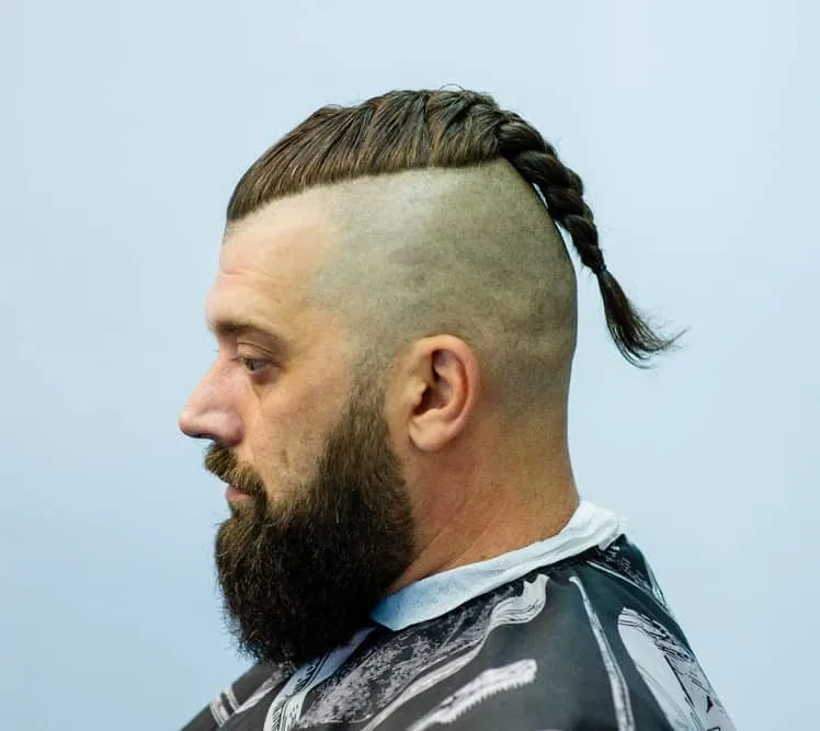 men's hairstyle with shaved sides
