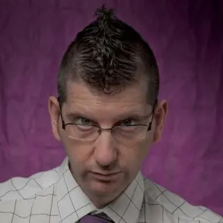 mohawk with glasses