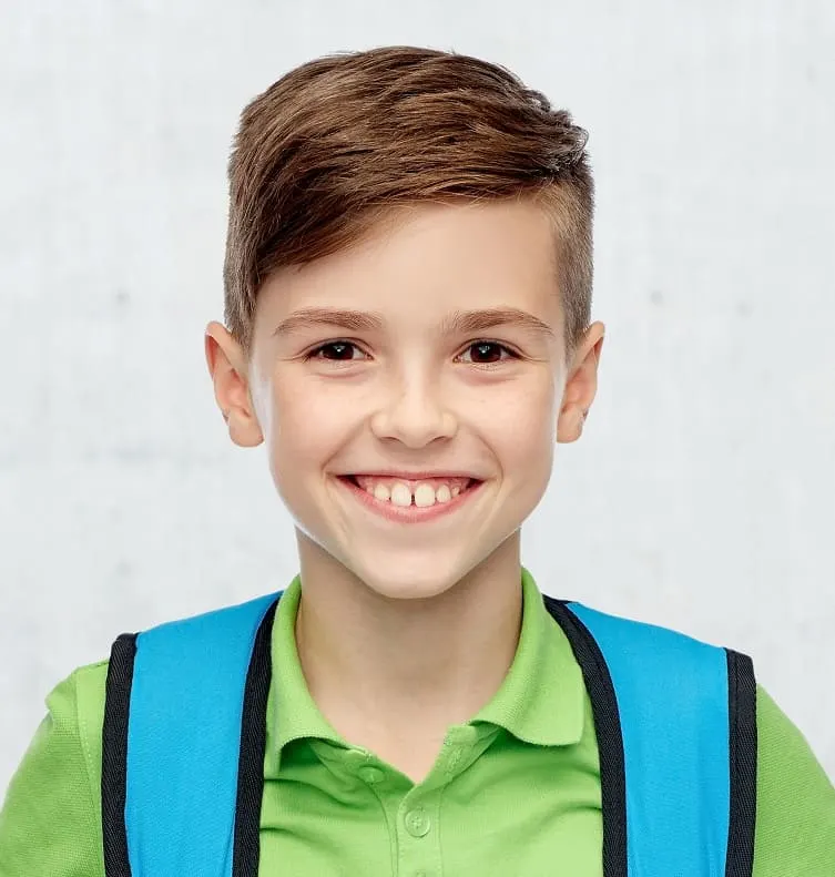 straight haircut for school