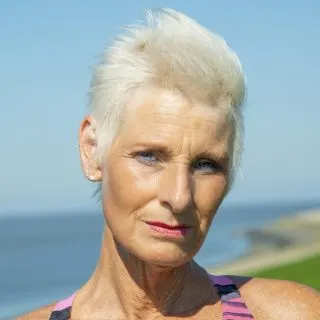 short spiky haircut over 70