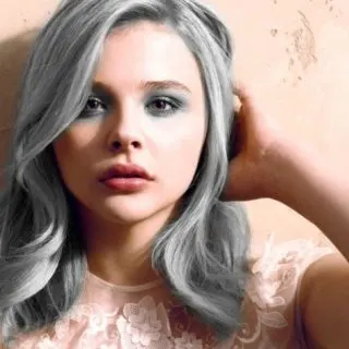 young girl Titanium Hair Color idea