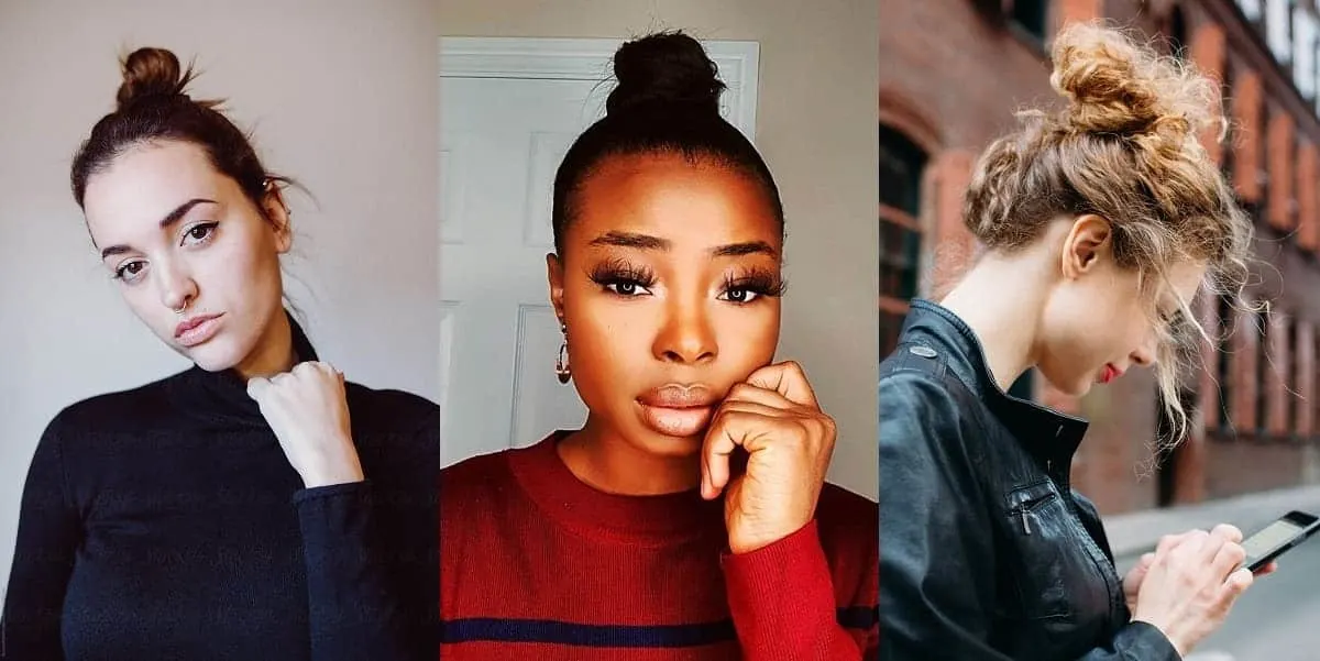girls with top knot hairstyles