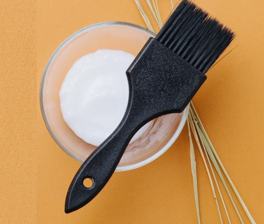 developer and shampoo mixture