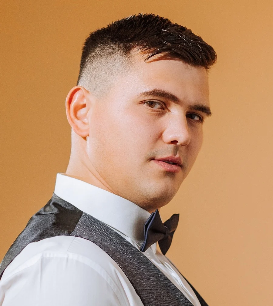 wedding hairstyle for men with balding crown
